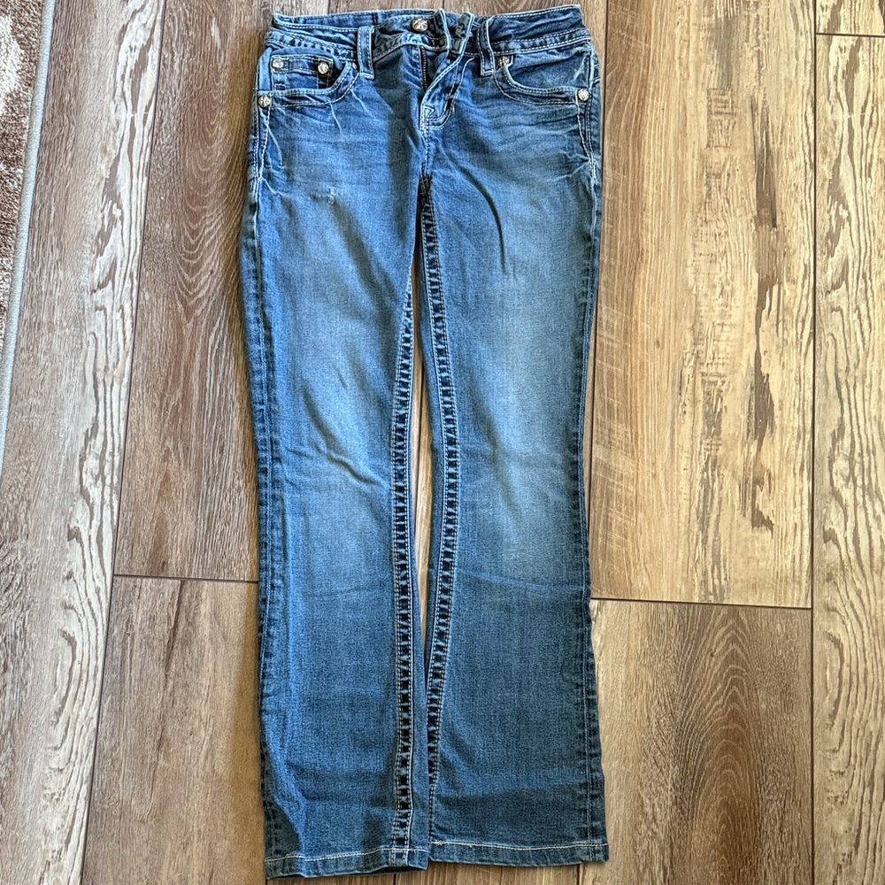 Miss Me Straight Leg Blue Jeans
